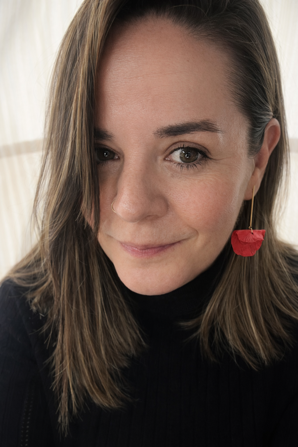 Pendientes Amapola en Floración