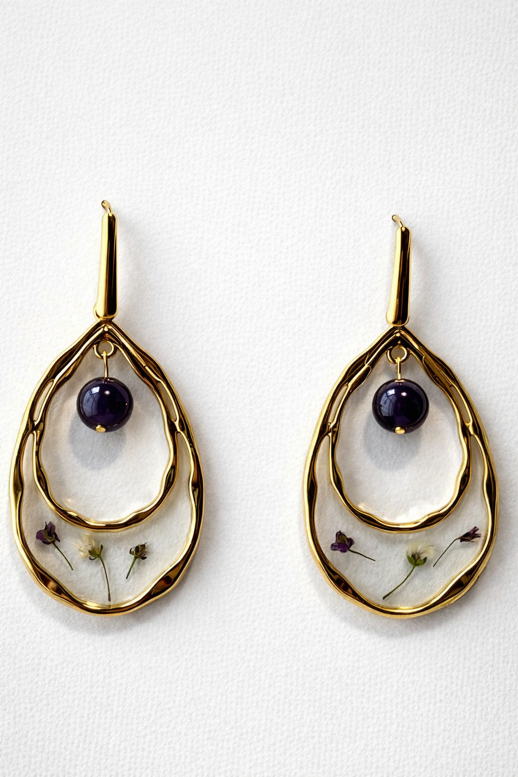 Pendientes Jardín Púrpura