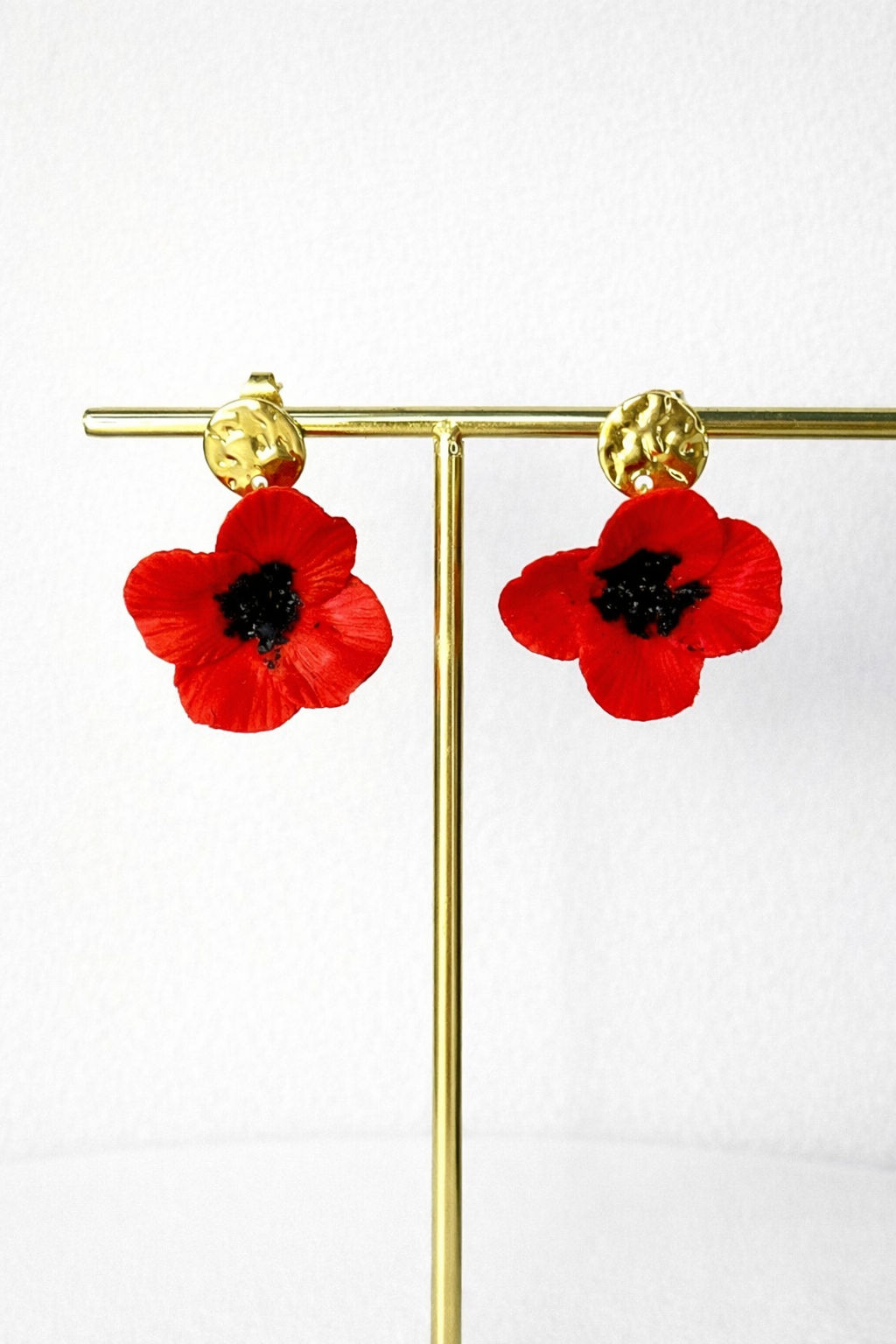 Pendientes Amapola Dorada