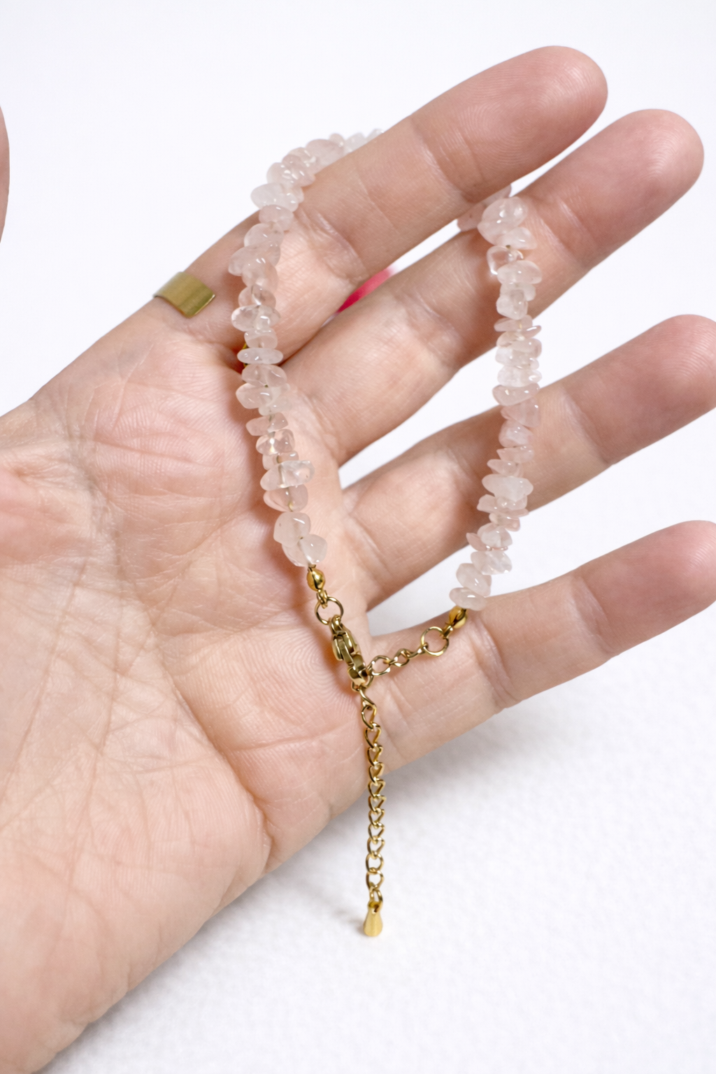 Pulsera Bruma de Cuarzo Rosa