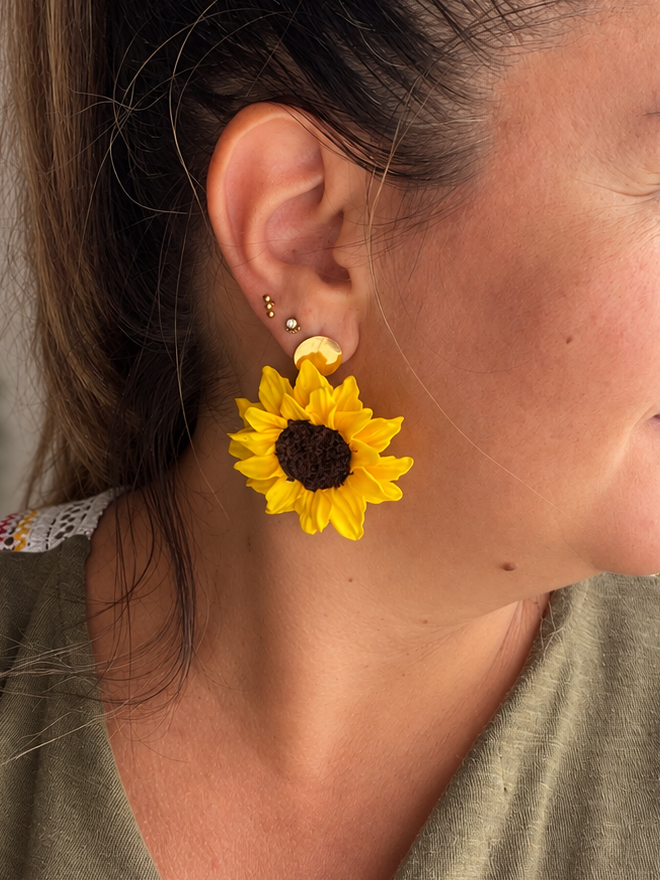 Pendientes Girasol