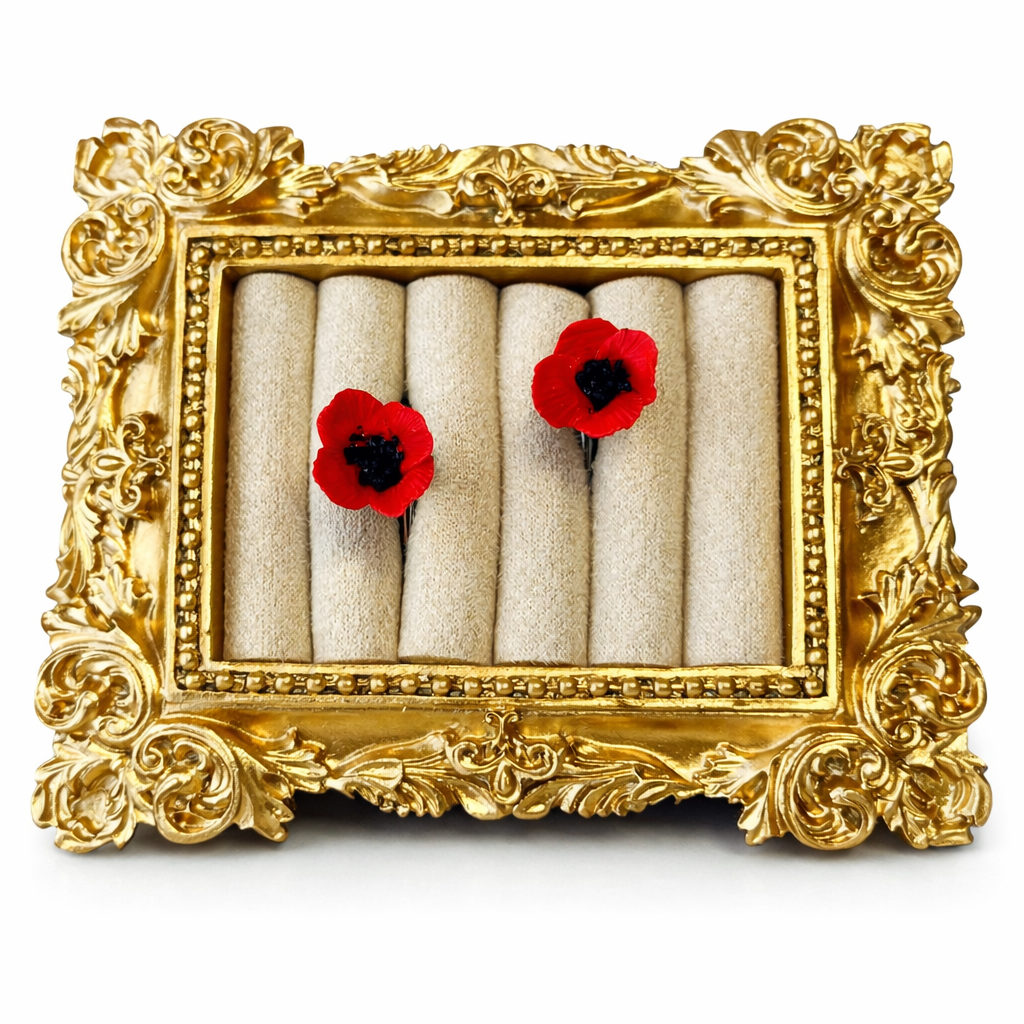 Gemelos Amapola Roja