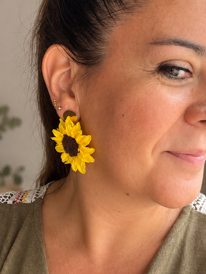Pendientes Girasol