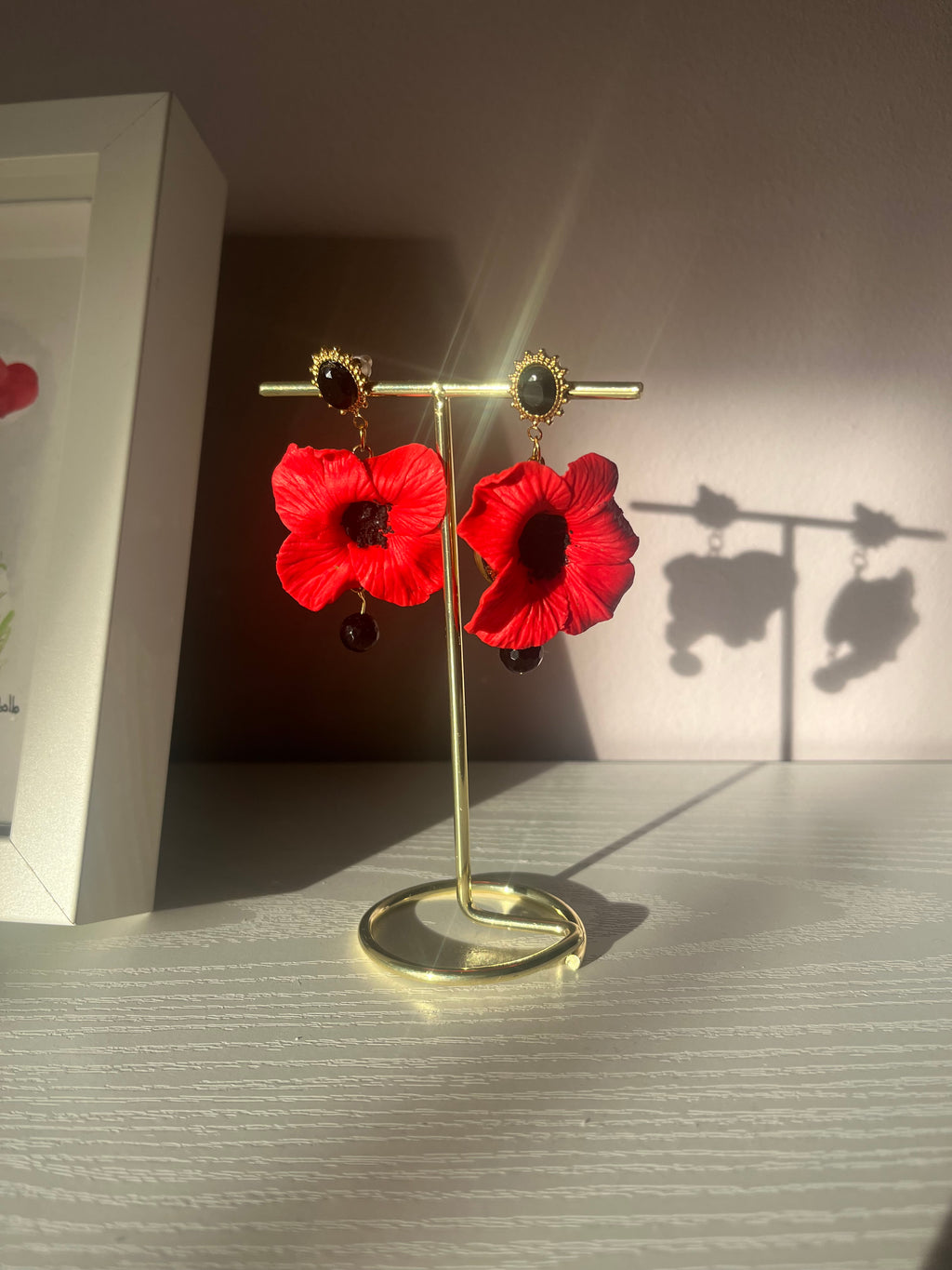 Pendientes Amapolas Ónix